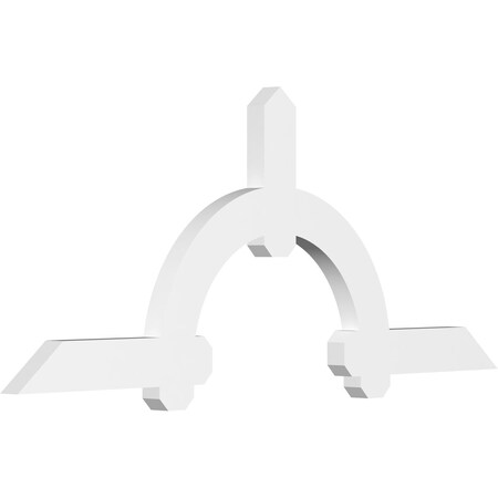 Ekena Millwork Ericson Architectural Grade PVC Gable Bracket, 60"W x 25"H x 2"D x 4"F, 10/12 Pitch GBP060X25X0204ERI00
